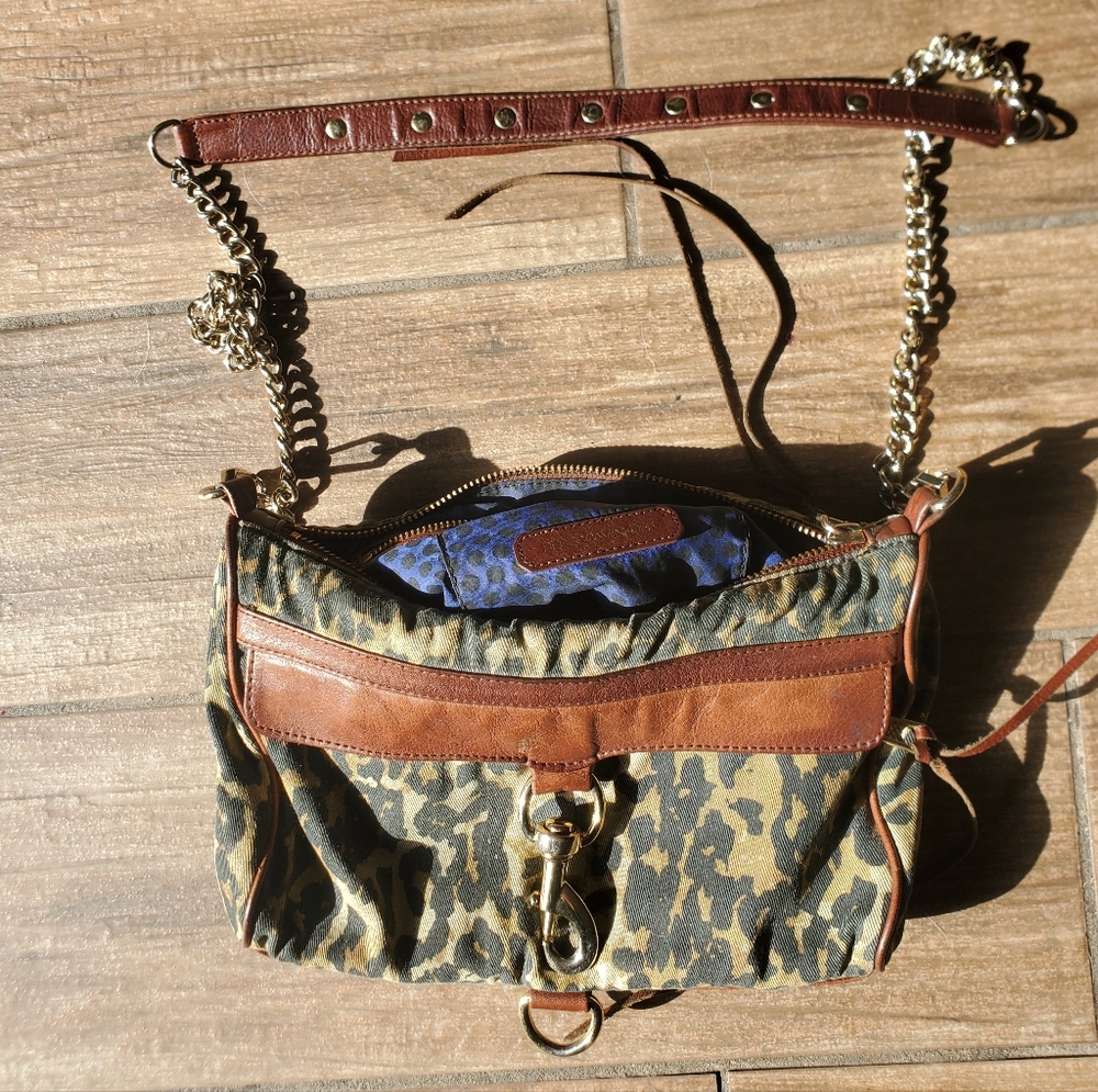 Rebecca Minkoff Leopard Mac Daddy Chain Crossbody Bag. - Picture 9 of 15